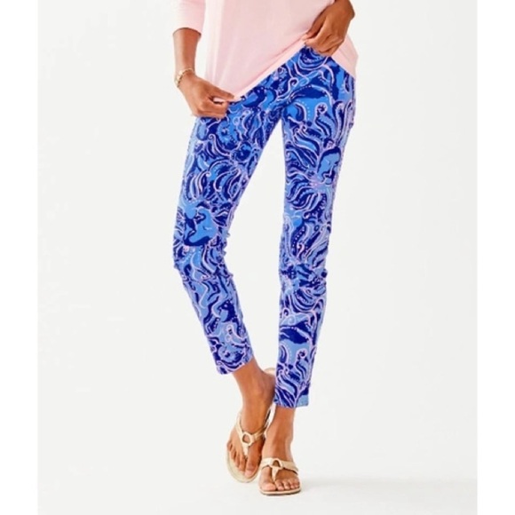 NWT LILLY PULITZER 29” South Ocean Crop Skinny Jean in Coastal Blue - Picture 1 of 3